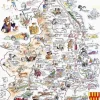 All Jigsaw Puzzles - AJP10730 - Northumberland Map (Tim Bulmer) - 1000 Piece