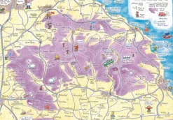 Cardtoons - North York moors Lap Map Jigsaw - 1000 Piece