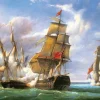 Castorland - 300037 - Combat Between the French Frigate and English Vessel (Pierre J.Gilbert) - 3000 Piece
