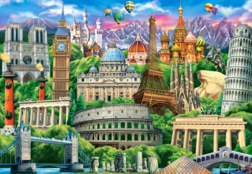 Castorland - 104901 - Famous Landmarks - 1000 Piece