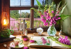 Castorland - 104345 - Still Life with Violet Snapdragons (Marcus Rodriguez) - 1000 Piece