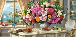 Castorland - 400263 - Summer Flowers and Cup of Tea - 4000 Piece