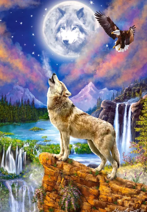 Castorland - 151806 - Wolf`s Night (Marcello Corti) - 1500 Piece