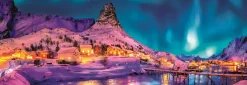 Clementoni - 39747 - Colourful Night over Lofoten Islands - 1000 Piece Panoramic