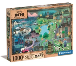 Clementoni - 39665 - Story Map - Disney 101 Dalmatians - 1000 Piece