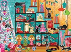Cobble Hill - 40272 - Christmas Cats (Diane Dempsey) - 1000 Piece