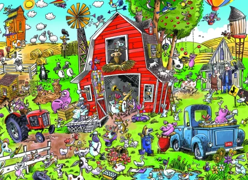 Cobble Hill - 47018 - Farmyard Folly (Dave Whamond) - 350 Family Pieces (Small Medium and Large)