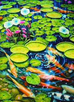 Cobble Hill - 40184 - Koi Pond (Larry Taugher) - 1000 Piece Random Cut