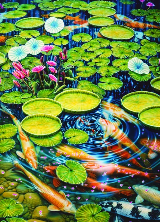 Cobble Hill - 40184 - Koi Pond (Larry Taugher) - 1000 Piece Random Cut