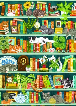 Cobble Hill - 40023 - The Purrfect Bookshelf - 1000 Piece