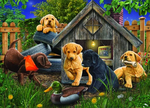 Cobble Hill - In the Doghouse (Jerry Gadamus) - 1000 Piece