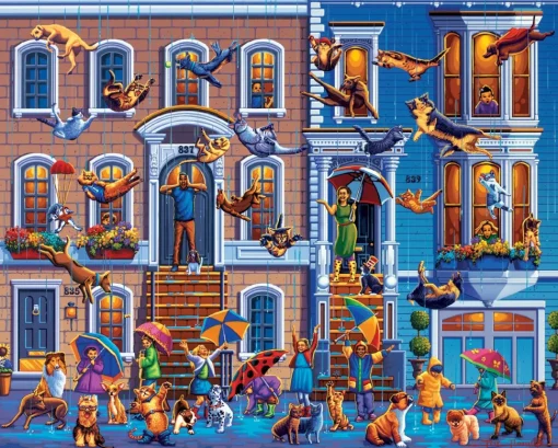 Dowdle - 00372 - Raining Cats and dogs - 500 Piece