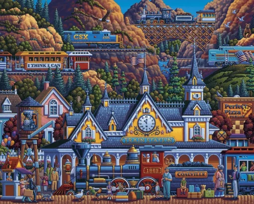 Dowdle - 10470 - Train Station - 1000 Piece
