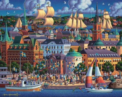 Dowdle Folk Art - 10483 - Stockholm - 1000 Piece