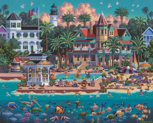 Dowdle Folk Art - 00221 - Key west - 500piece