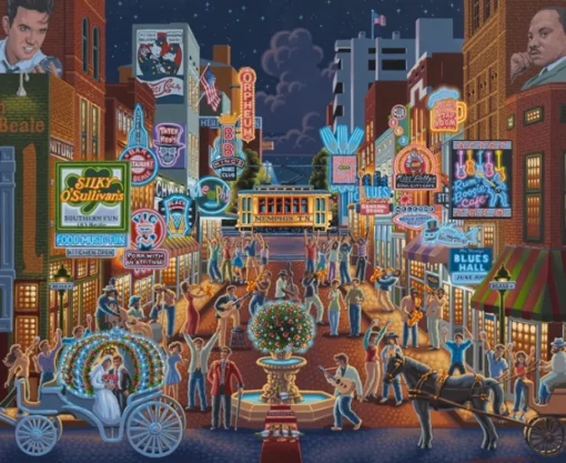 Dowdle Folk Art - 00227 - Memphis - 500piece
