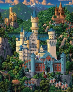 Dowdle Folk Art - 10485 - Neuschwanstein Castle - 1000 Piece