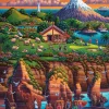 Dowdle Folk Art - 00482 - New Zealand North - 500 Piece