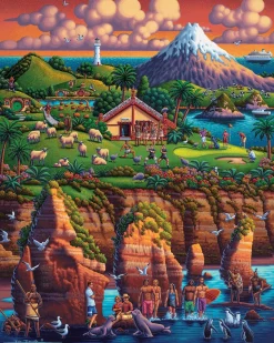 Dowdle Folk Art - 00482 - New Zealand North - 500 Piece
