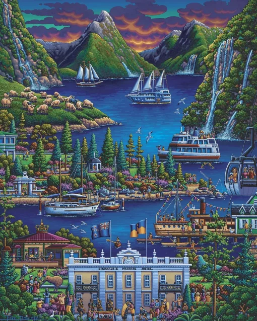 Dowdle Folk Art - 00454 - New Zealand South - 500 Piece