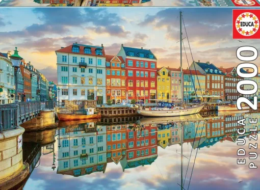 Educa - 19278 - Sunset at Copenhagen Harbour - 2000 Piece