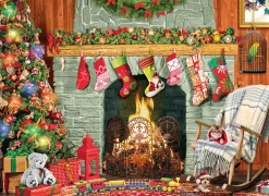 Eurographics - 6500-5502 - Christmas by the Fireplace - 500 XL Piece