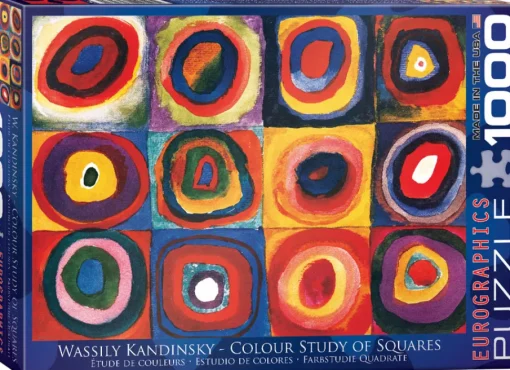 Eurographics - 6000-1323 - Colour Study of Squares (Wassily Kandinsky) - 1000 Piece (With Smart Cut Technology)