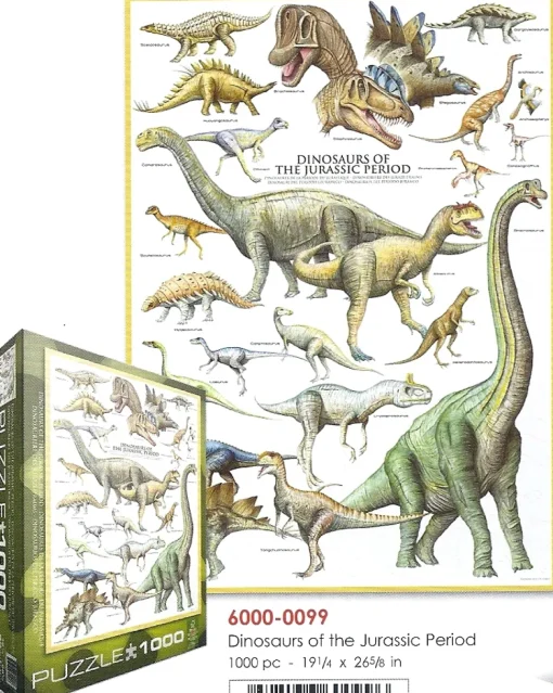 Eurographics - 6000-0099 - Dinosaurs of the Jurassic Period - 1000piece (With Smart Cut Technology)