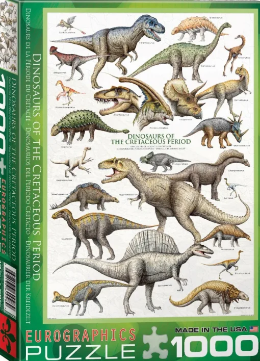 Eurographics - 6000-0098 - Dinosaurs of the Cretaceous Period - 1000 Piece (With Smart Cut Technology)
