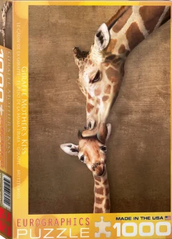 Eurographics - 6000-0301 - Giraffe Mother`s Kiss - 1000 Piece (With Smart Cut Technology)