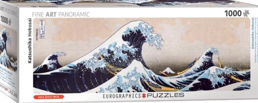 Eurographics - 6010-5487 - Great Wave of Kanagawa - (Katsushika Hokusai) - 1000 Piece Panoramic