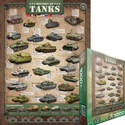 Eurographics - 6000-0381 - History of Tanks - 1000 Piece (With Smart Cut Technology)