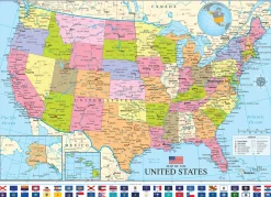 Eurographics - 6000-0788 - Map Of The United States Of America - 1000 Piece (With Smart Cut Technology)