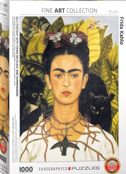 Eurographics - 6000-0802 - Self Portrait With Thorn Necklace and Hummingbird (Frida Kahlo) - 1000 Piece (With Smart Cut Technology)