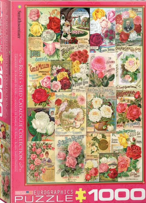 Eurographics - 6000-0810 - Smithsonian - Roses - Seed Catalogue Collection - 1000 Piece (With Smart Cut Technology)