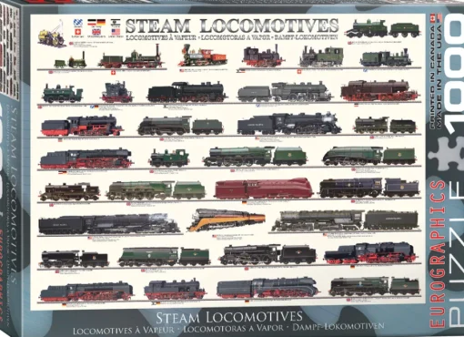 Eurographics - 6000-0090 - Steam Locomotives - 1000 Piece (With Smart Cut Technology)