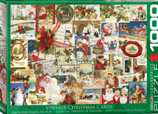 Eurographics - 6000-0784 - Vintage Christmas Cards - 1000 Piece (With Smart Cut Technology)