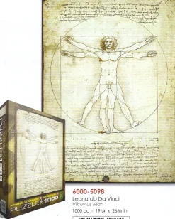 Eurographics - 6000-5098 - Vitruvius Man (Leonardo Da Vinci) - 1000piece (With Smart Cut Technology)