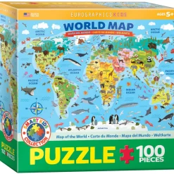 Eurographics - 6100-5554 - World Map - 100 Piece