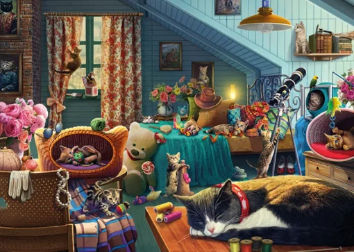 Falcon/Jumbo - 11300 - Cats in the Attic (Olga`s Studio) - 500 Piece
