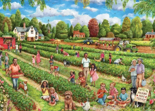 Falcon/Jumbo - 11340 - Strawberry Picking (Debbie Cook) - 1000 Piece