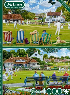 Falcon/Jumbo - 11309 - The Village Sporting Greens (Trevor Mitchell) - 2 x 1000 Piece Puzzles