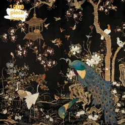 Flame Tree - 558953 - Embroidered Textile Hanging With Peacock Late 19th-Early 20th Century - 1000 Piece