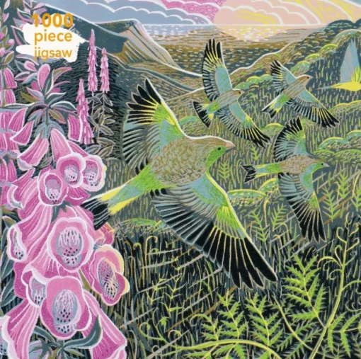 Flame Tree - 558854 - Foxgloves and Finches (Annie Soudain) - 1000 Piece