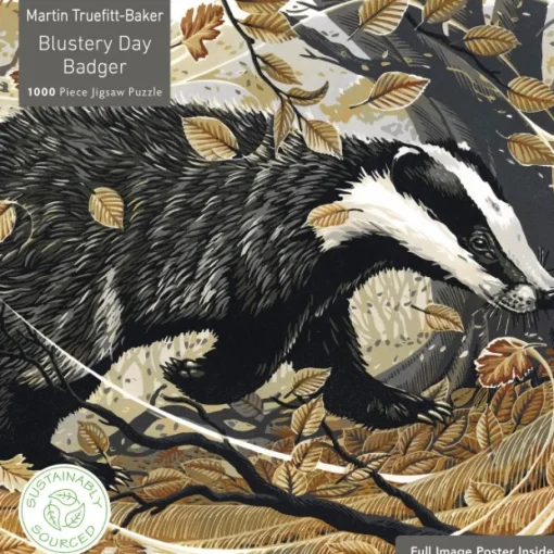 Flame Tree - FTJPL 23 - Blustery Day Badger (Martin Truefitt-Baker) - 1000 Piece