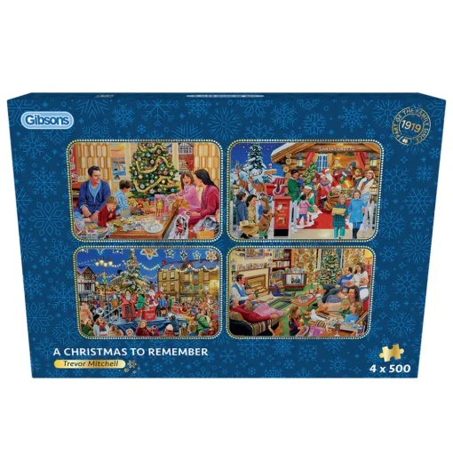 Gibsons - 5068 - A Christmas to Remember (Trevor Mitchell) - 4 x 500 Piece Puzzles