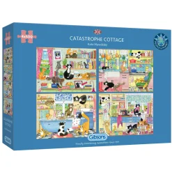 Gibsons - 5062 - Catastrophe Cottage (Kate Mawdsley) - 4 x 500 Piece Puzzles