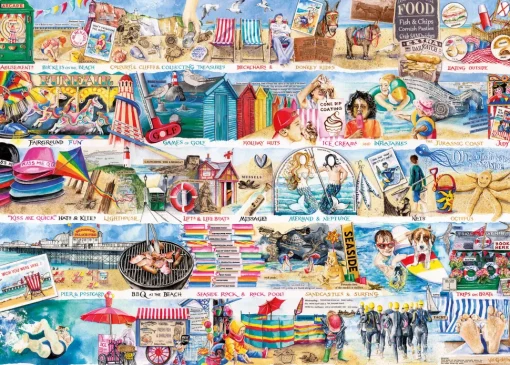 Gibsons - 7117 - Deckchairs and Donkeys (Val Goldfinch) - 1000 Piece