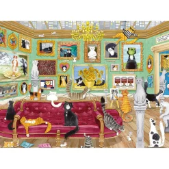 Gibsons - 6402 - Night at the Meowseum ( Kate Mawdsley) - 1000 Piece