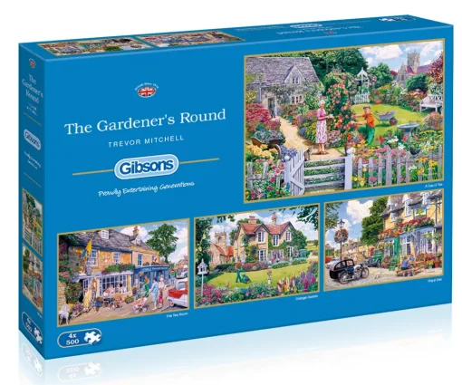 Gibsons - 5047 - The Gardener`s Round (Trevor Mitchell) - 4 x 500 Piece Puzzles